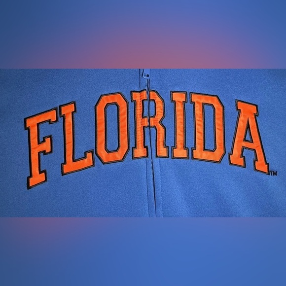 Florida Gators Full Zip Jacket Mens Size M Stitched Lettering Pockets Heavy Warm - Picture 8 of 11